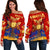 Armenia Khachkar, Armenian Cross Special Womens Off Shoulder Sweater RLT8 - Wonder Print Shop