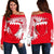 Bahrain Special Flag Style Womens Off Shoulder Sweater RLT8 - Wonder Print Shop