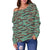 Army Guyana Tiger Stripe Camouflage Seamless Womens Off Shoulder Sweater RLT8 - Wonder Print Shop