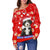 Christmas Edelweiss Switzerland Off Shoulder Sweater Bernese Mountain Dog RLT13 - Wonder Print Shop