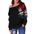 Serbia In Me Women's Off Shoulder Sweater Special Grunge Style RLT7 - Wonder Print Shop