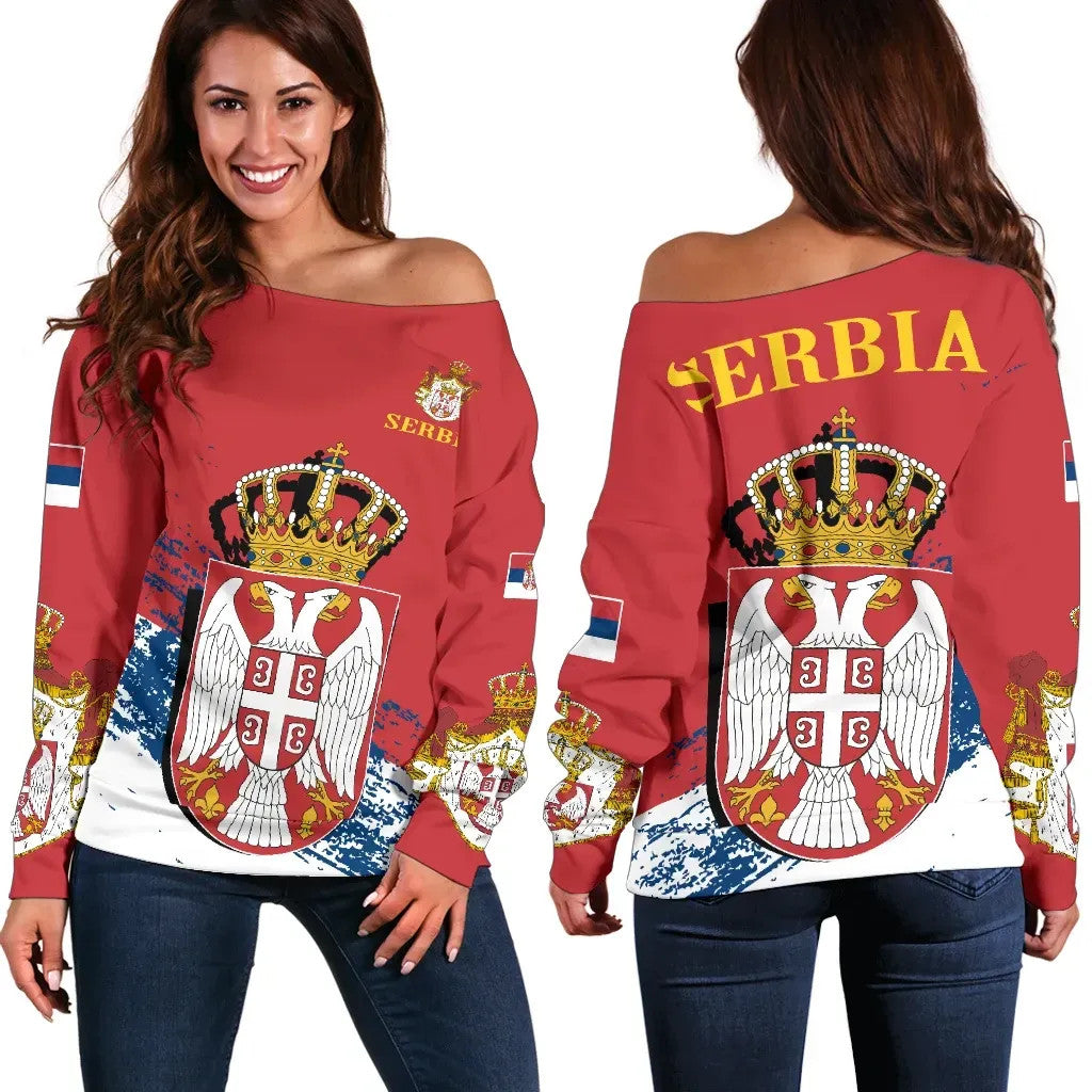 Serbia Special Off Shoulder Sweater RLT7 - Wonder Print Shop