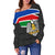 South Sudan Womens Off Shoulder Sweater Flag Coat Of Arms RLT8 - Wonder Print Shop