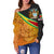 Guyana Womens Off Shoulder Sweater, Guyana Coat of Arms and Jaguar Patterns RLT8 - Wonder Print Shop