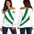 Nigeria Special Flag Womens Off Shoulder Sweater RLT8 - Wonder Print Shop