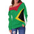 Guyana Off Shoulder Sweater Babarian (Green) RLT8 - Wonder Print Shop