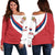 Serbia Women's Off Shoulder Sweater Serbia Flag Red, RLT7 - Wonder Print Shop