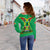 Guyana Off Shoulder Sweater Flag Warriors RLT8 - Wonder Print Shop