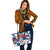 Leather Tote Bag - Serbia Flag Color With Coat Of Arm RLT7 - Wonder Print Shop