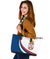 Serbia Leather Tote Bag Serbia Flag Blue RLT7 - Wonder Print Shop