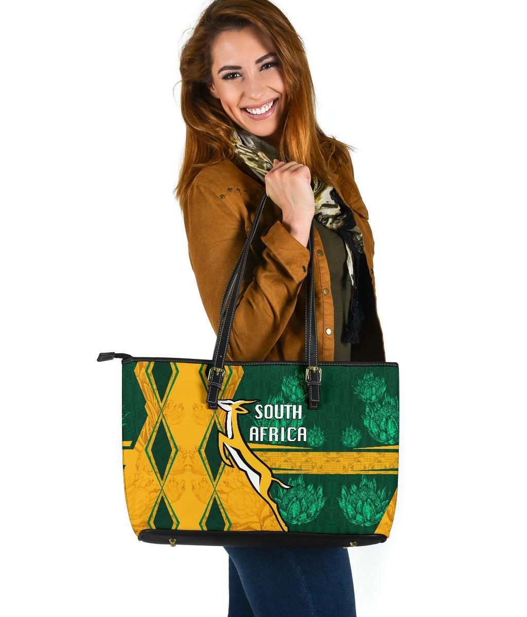 South Africa Leather Tote Springboks Rugby Be Fancy RLT8 - Wonder Print Shop