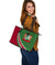 Suriname Leather Tote Bag Suriname Coat Of Arms and Flag Color RLT7 - Wonder Print Shop