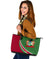 Suriname Leather Tote Bag Suriname Coat Of Arms and Flag Color RLT7 - Wonder Print Shop