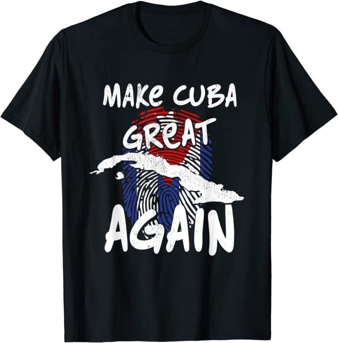 Make Cuba great again Cuban Flag Vintage Men Women Cotton T Shirt LT10 - Wonder Print Shop