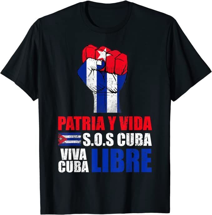 Viva Cuba Libre, Cuba Flag, Free Cuba, Cuba SOSCuba, Cuba Cotton T shirt LT10 - Wonder Print Shop