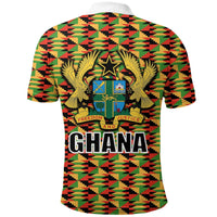 Green geometric Ghana polo back with large crest and GHANA text