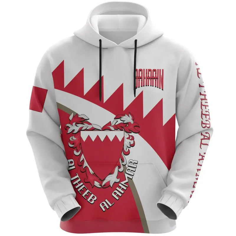 Bahrain All Over Print Hoodie Al Theeb Almar Football RLT8 - Wonder Print Shop