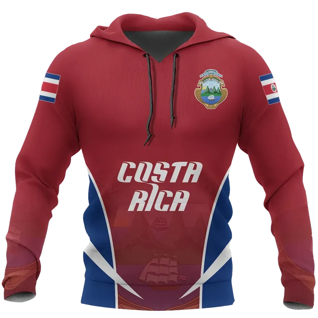 Costa Rica Active Hoodie RLT13 - Wonder Print Shop