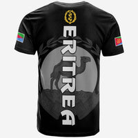 Black Eritrea T-shirt with back coat of arms crest and large camel graphic