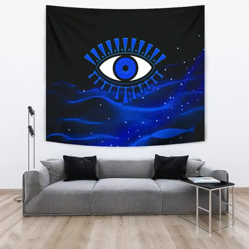 Home Set - Evil Eye Tapestry Original Style - Blue LT8 - Wonder Print Shop