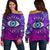 Sweatshirt Evil Eye Women's Off Shoulder Sweater Universe Style LT8 - Wonder Print Shop