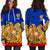 Armenia Womens Hoodie Dress - Armenia Blue RLT8 - Wonder Print Shop