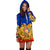 Armenia Womens Hoodie Dress - Armenia Blue RLT8 - Wonder Print Shop