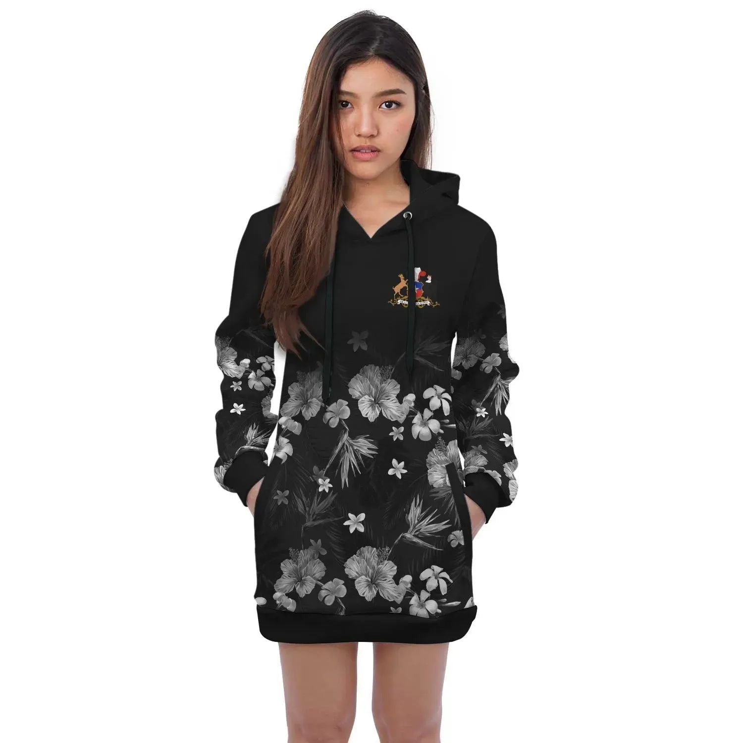 Chile Hoodie Dress Special Hibiscus RLT7 - Wonder Print Shop