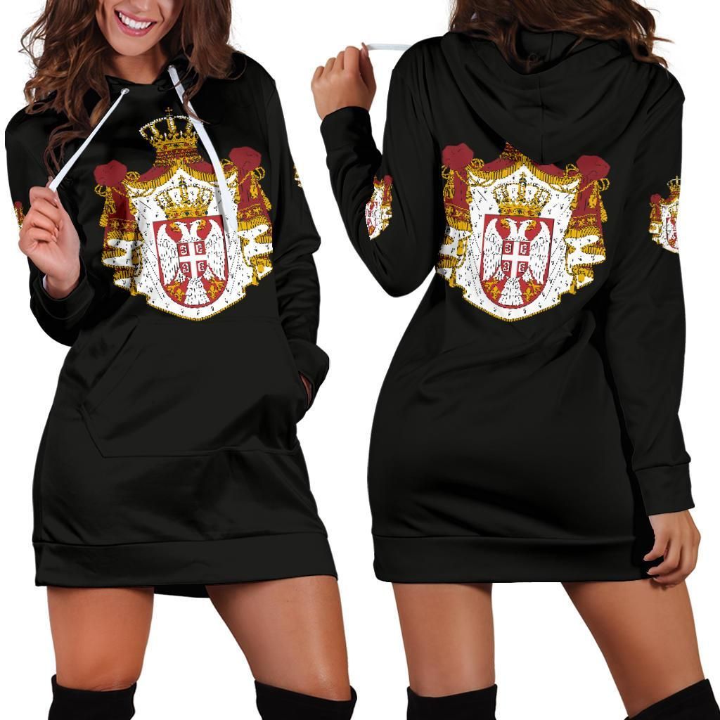 Serbia Hoodie Dress RLT7 - Wonder Print Shop