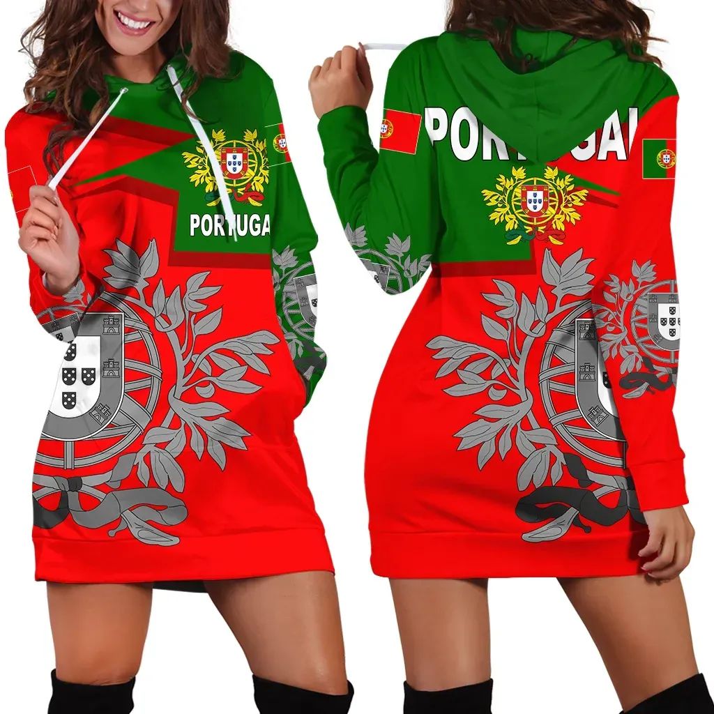 Portugal Hoodie Dress Coat Of Arms New Style RLT7 - Wonder Print Shop