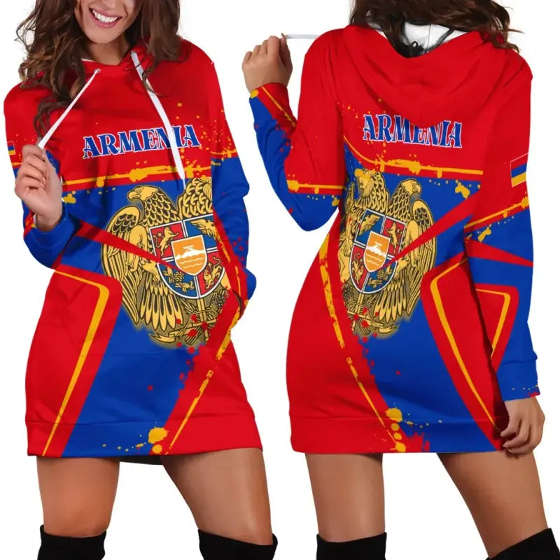 Armenia Womens Hoodie Dress - The Pride of Armenia RLT8 - Wonder Print Shop