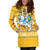 Lithuania Christmas Hoodie Dress - Yellow RLT6 - Wonder Print Shop