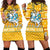 Lithuania Christmas Hoodie Dress - Yellow RLT6 - Wonder Print Shop