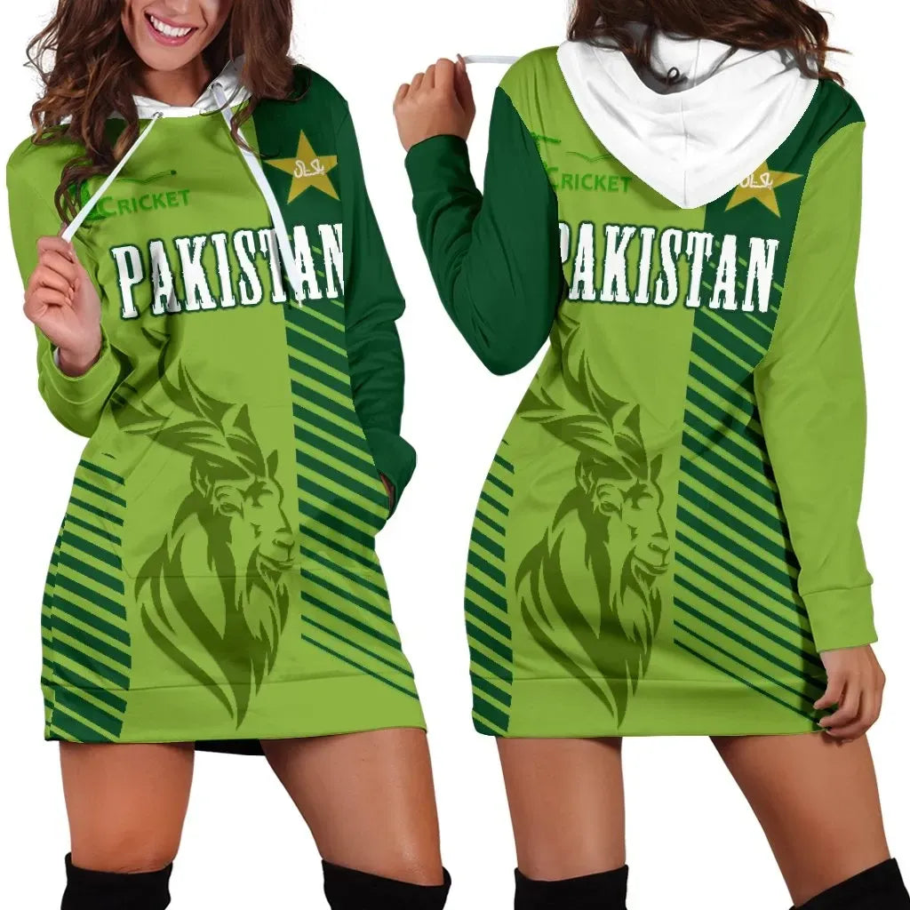 Pakistan Cricket Women's Hoodie Dress Markhor RLT13 - Wonder Print Shop