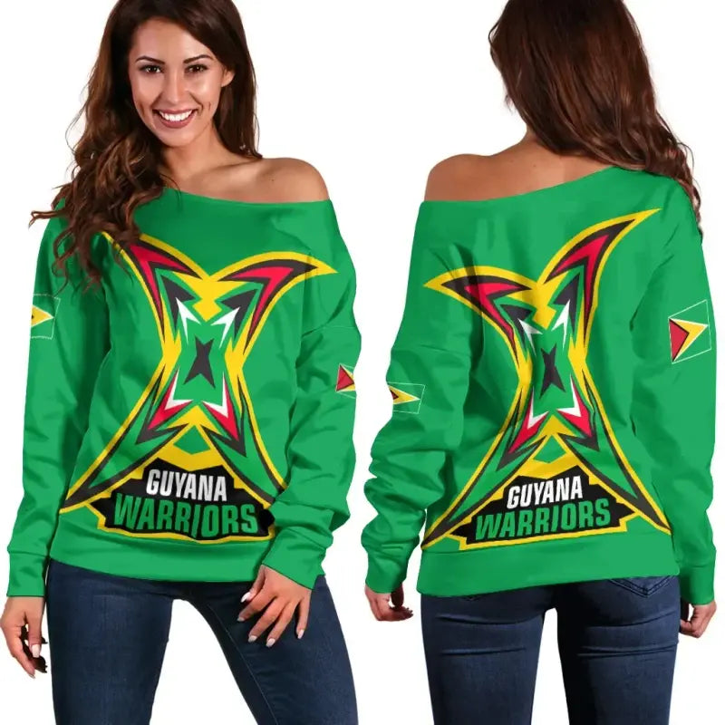 Guyana Hoodie Dress Flag Warriors RLT8 - Wonder Print Shop