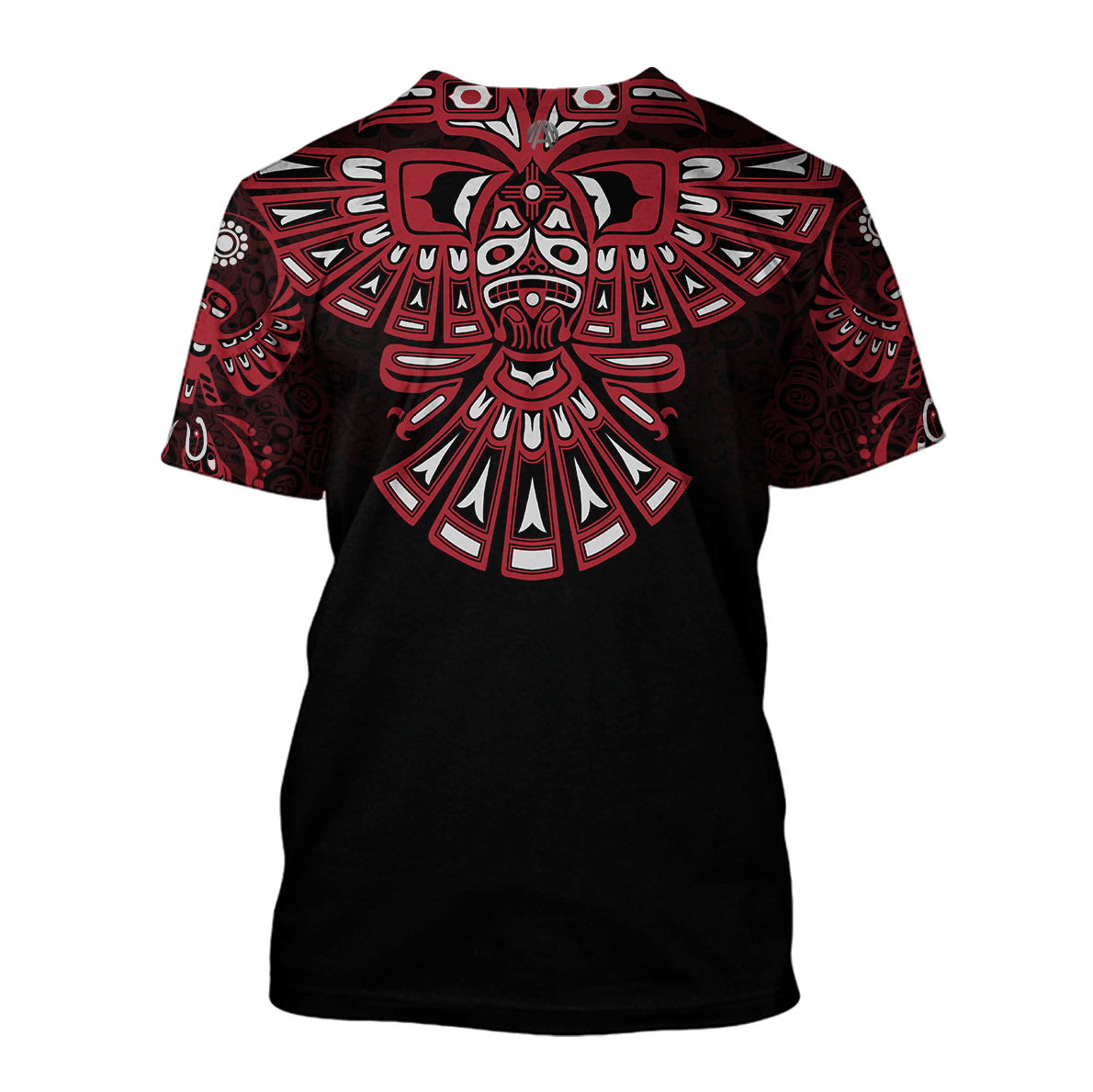 Black tee with large red eagle spirit design on back
