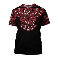 Black tee with large red eagle spirit design on back