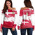 Denmark Off Shoulder Sweater , Denmark Flag Brush RLT13 - Wonder Print Shop