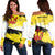 Brunei Off Shoulder Sweater - Brunei Flag Brush RLT7 - Wonder Print Shop