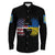 Ukraine With United States DNA Long Sleeve Button Shirt RLT7 - Wonder Print Shop