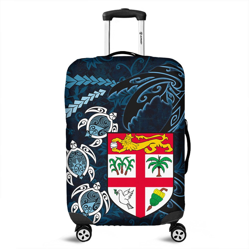 Wonder Print Shop Luggage Covers - Fiji Coat of Arms Turtle Palm Tree Travel Suitcase Cover LT10 - Wonder Print Shop