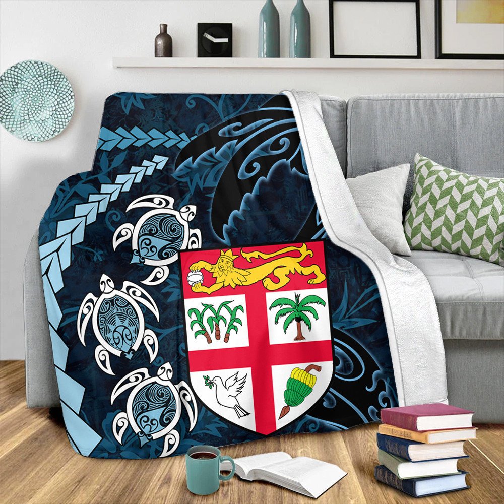 wonder-print-shop-home-set-fiji-coat-of-arms-turtle-palm-tree-blanket