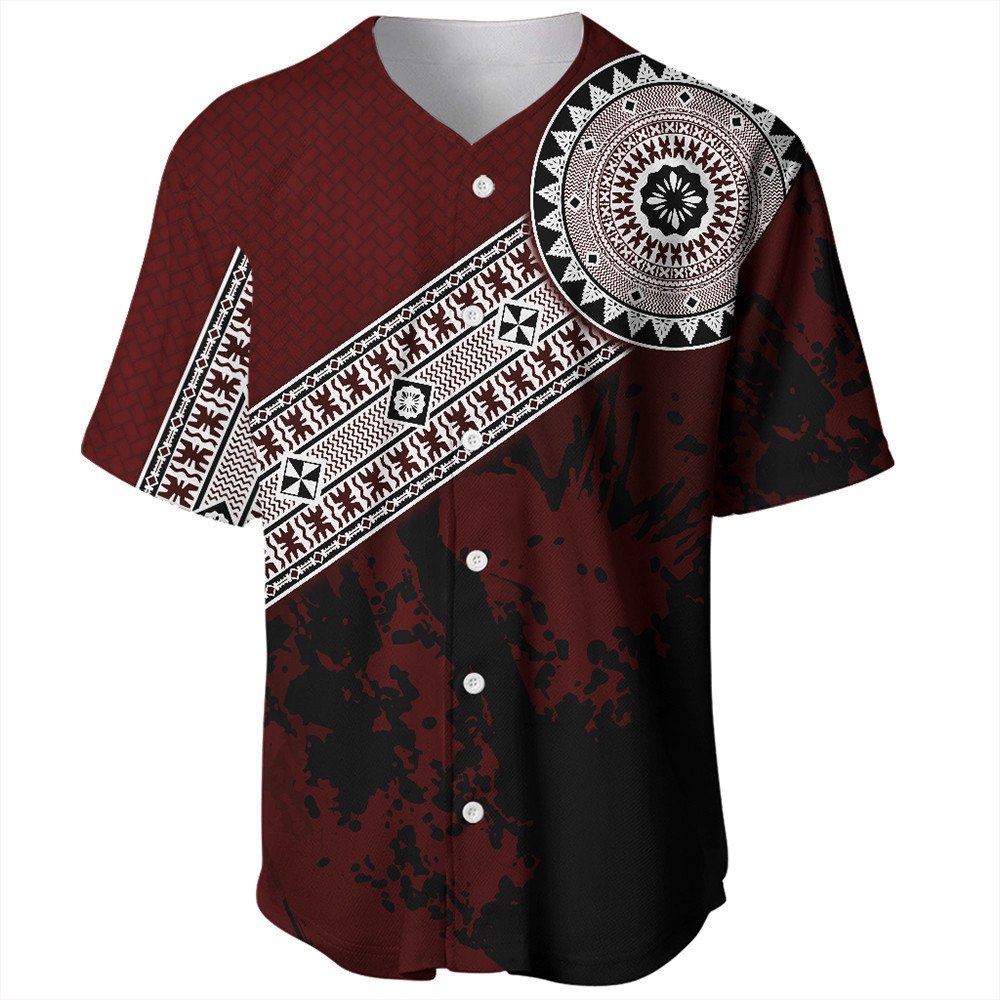 Polynesian Shirt Fiji Masa Paint Style Baseball Jersey LT10 - Wonder Print Shop