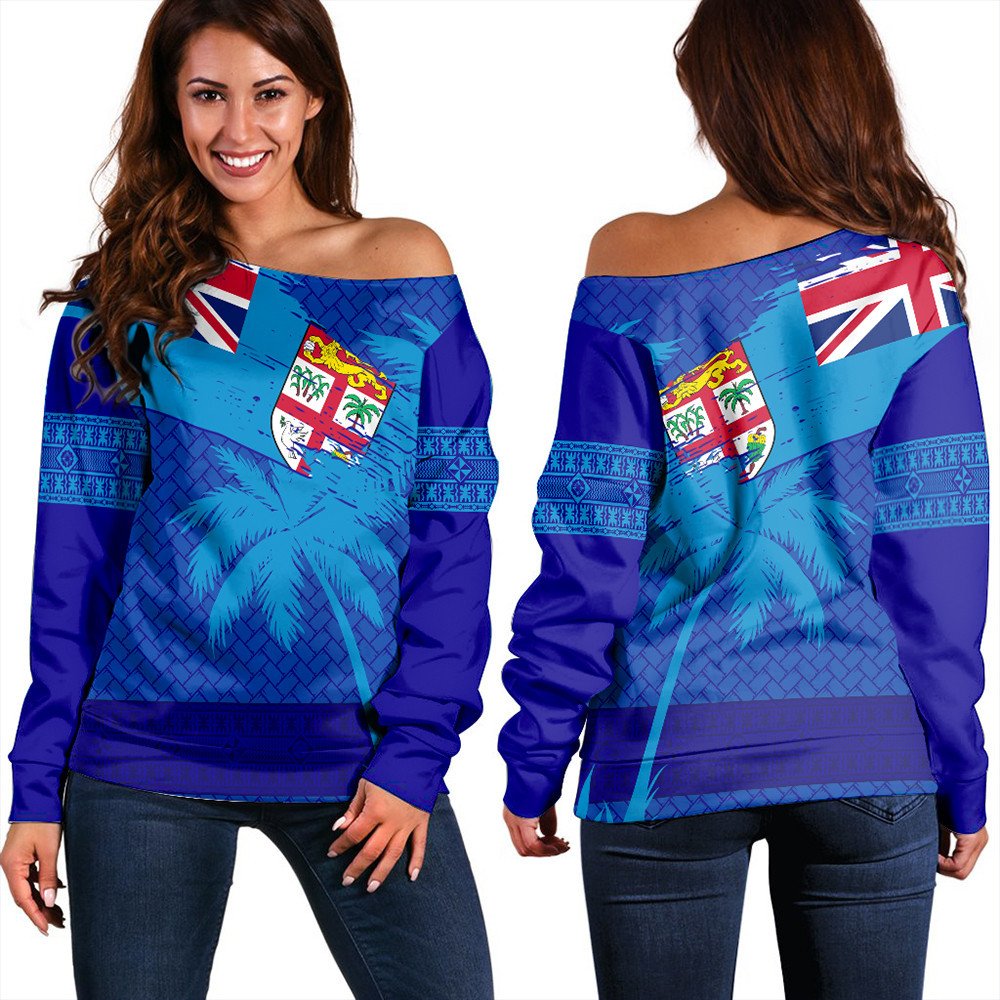 polynesian-sweatshirt-fiji-palm-tree-coat-of-arms-women-off-shoulder