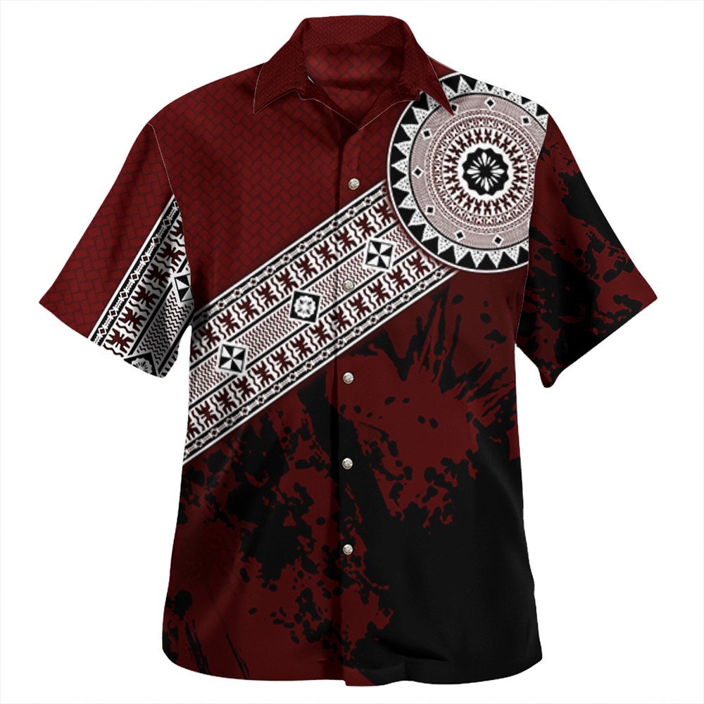 Polynesian Shirt Fiji Masa Paint Style Beach Shirt LT10 - Wonder Print Shop