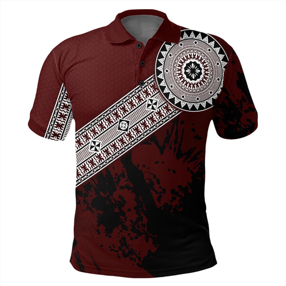 Polynesian Polo Shirt Fiji Masa Paint Style Polo Shirt LT10 - Wonder Print Shop