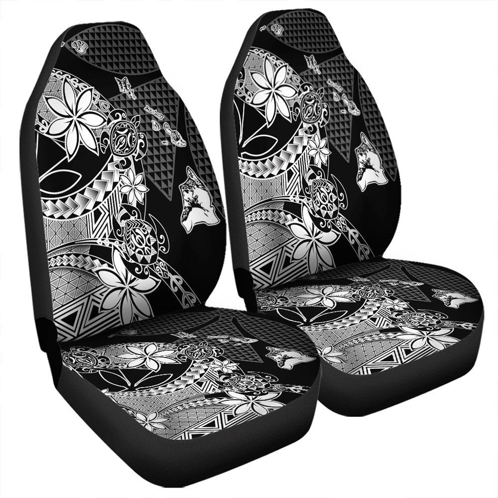 Polynesian Car Accessories Kanaka Black Kakau Hawaiian Car Seat Covers LT10 - Wonder Print Shop