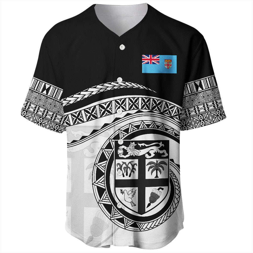 Polynesian Baseball Jersey Fiji Rugby Concept Baseball Jersey LT10 - Wonder Print Shop