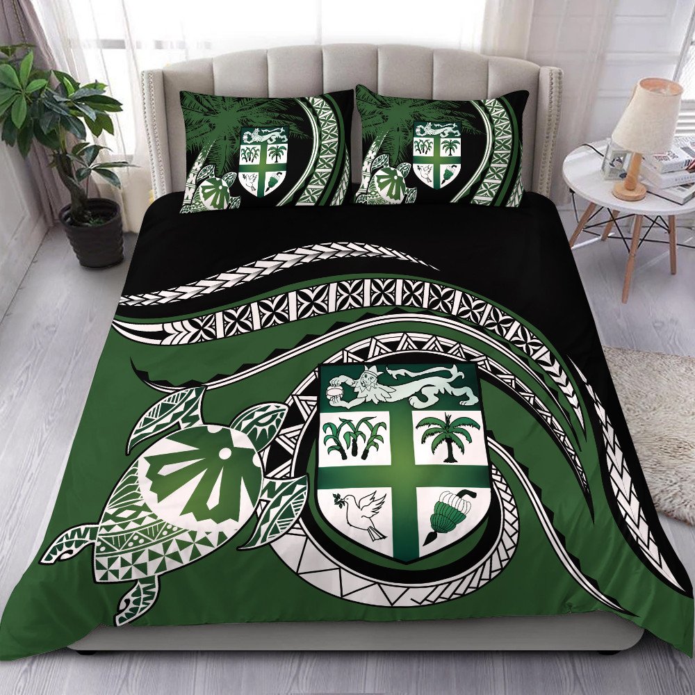 Polynesian Home Set Fiji Masi Turtle Bedding Set Duvet Cover and Pillow Cases LT10 - Wonder Print Shop