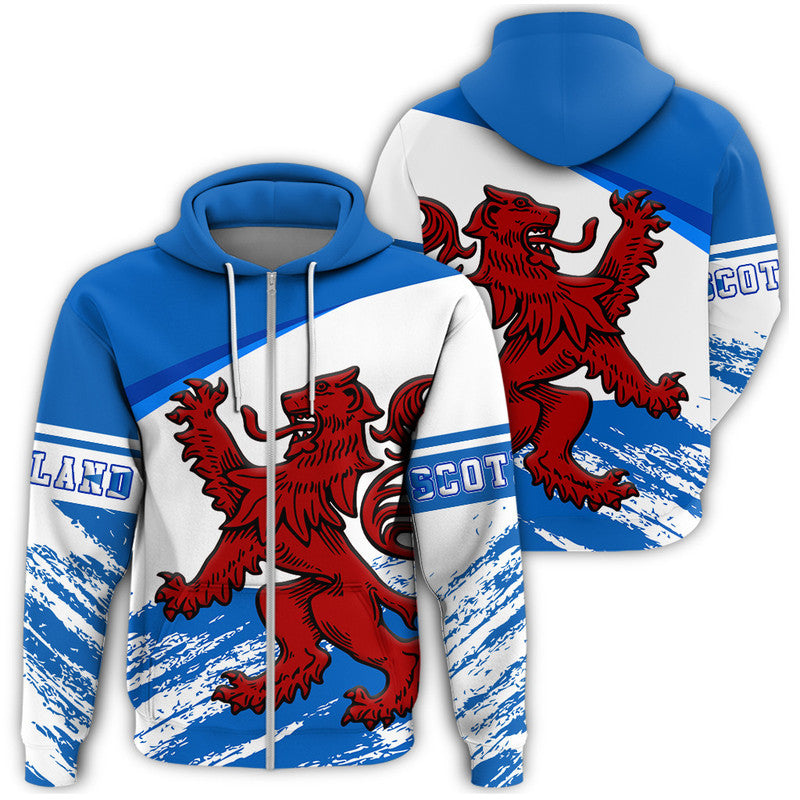 Scotland Lion Style Zip Hoodie RLT12 - Wonder Print Shop